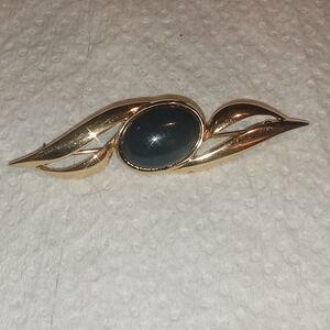 Monet Gold and Gray Brooch